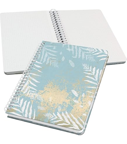 CUNQN Notizbuch Notizblock A5 Bullet Journal Spiralblock Liniert für