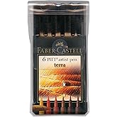 Penna A Inchiostro PITT Artist Pennello Faber-Castell - Confezione Da 6 Colore Terra - Foto 8
