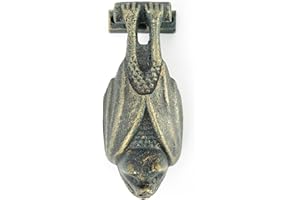 CLEVER-DEKO Türklopfer Fledermaus Gusseisen Vampir Gothic Dracula Drakula Door knocker