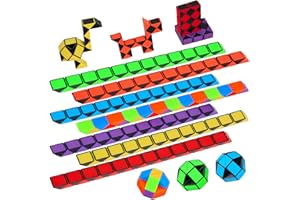 ZENDSTANDING Party Bag Fillers Toys for Kids - Magic Snake Cube Party Favours Fidget Toy, Mini Speed Twist Puzzle Supplies for Kids Adults Gift Birthdays, Parties, School Games (14PCS)
