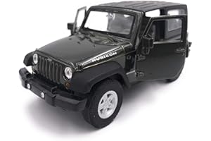 H-Customs Jeep Wrangler Rubicon Modellauto Auto Lizenzprodukt 1:34-1:39 Schwarz zu