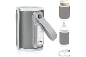 LIONELO Thermup Go Calientabiberones portátil mantiene la temperatura de la bebida, función de carga USB, calentamiento de le