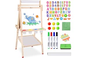 JOYOOSS Easel Kids Easel for Toddlers Easel, Art Easel for Childrens Easel for Kids Chalkboard, Painting Easel for Kids Drawing Easel for Kids' Easels, Drawing Easel for Kids Easel with Paper Roll