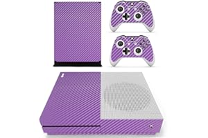 DOTBUY-SHOP DOTBUY Vinyl Decal Full Body Skin Sticker For Microsoft Xbox One S Console And 2 Controllers And Kinect 2.0 (Carbon Fiber Purple)
