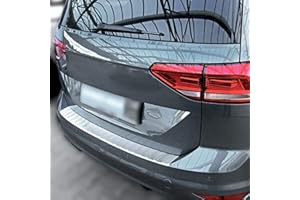 Recambo Protection de seuil de Chargement en Acier Inoxydable Mat Compatible avec VW TOURAN II 5T à partir de 2015 | avec Rebord | Qualité supérieure de