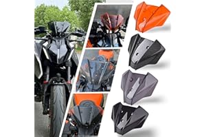 Midimttop Motorcycle Windshield Windscreen Wind Deflector Flyscreen parabrezza Visor Viser fit for K&T&M DUKE 125 DUKE 250 DUKE 390 2024 2025 Modification accessories (Carbon Look)