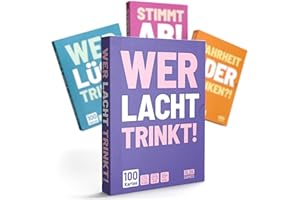 WER LACHT MUSS TRINKEN KÖNNT IHR EUCH DAS LACHEN VERKNEIFEN? MADE BY SLSK GAMES Chi ride deve bere Trinken® – il gioco di bere più folle di tutti i tempi, con 100 carte – gioco di carte – giochi per feste per adulti – giochi per feste a partire dai 18 anni
