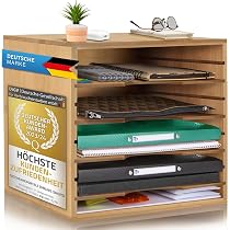 Boîte De Rangement Bureau En Bois Catekro - 13 Compartiments Avec Tiroir | Organisateur Stylos Papeterie DIY