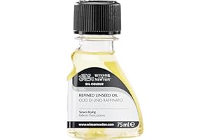 Winsor & Newton, Olio Medio Raffinato Olio di Lino 75 ml (confezione da 1)