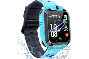 Kesasohe Smartwatch Niños con GPS y Llamadas, Reloj Inteligente Niño con Telefónica SOS Cámara Despertador Juego Impermeable IP68 Modo Clase Pantalla Táctil, Reloj GPS Niños Niña Regalo de 5-12 Años