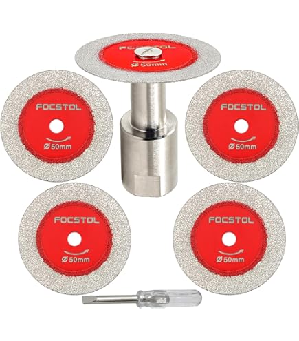 2-Pack DIATOOL 25mm Diamond Cutting Discs With 6mm Shank - For Stone, Concrete, Granite