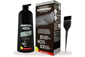 SD SALVATHOR DURAN Tinte Barba Hombre - Tinte Barba - Champu Anticanas Hombre - 40 Aplicaciones - Salvathor Duran - 500 ml.