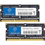 Rasalas 16 GB 2x8 GB DDR3 DDR3-1600 1600 MHz PC3L-12800S 12800 Non ECC Unbuffered 1.35 V CL11 2Rx8 Dual Rank SODIMM Memoria L