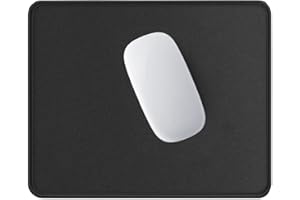 Hsurbtra Mouse Pad, Premium-Textured Square Mousepad 26 x 21 cm, Stitched Edge Anti-Slip Waterproof Rubber Mouse Mat, Pretty Cute Mouse Pad for Office Gaming Laptop Women Kids Black