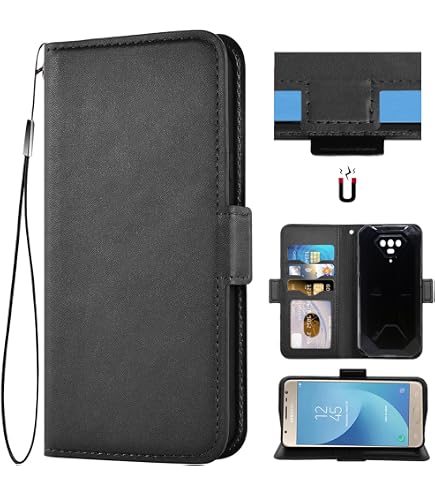 Housse Portefeuille Pour Ulefone Armor X - Simili-cuir Marron, Avec 3 Compartiments Cartes, Fermeture Aimantée