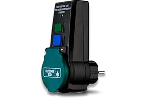 REV 0515494555 Enchufe DI, disyuntor, tiempo de activación 30 ms, 3600 W, negro