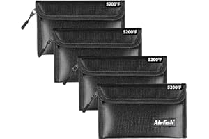 AIRFISH Bolsa de dinero ignífuga 5 x 8 pulgadas