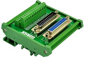 HCDC DIN Rail Mount D-SUB Male-Female Interface Module Terminal Block Breakout Board (DB25)
