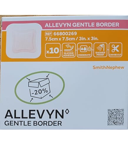 Medicazione Speciale Attiva Con Schiuma Di Poliuretano Bordo Adesivo In Silicone Biatain Silicone 10x10cm 10 Pezzi - Foto 4