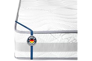 ‎BMM BMM Matratze 140x200cm Komfort 23 H4 extra fest/Kaltschaummatratze Öko-Tex Zertifiziert/ergonomische 7 Zonen Matratze Höhe 23cm Komfort 23 / Matratzen produziert in Deutschland