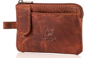 MATADOR Echt Leder Schlüsselmäppchen Schlüsseltasche 2 Schlüsselringe Vintage Braun