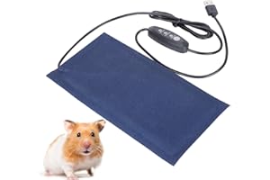 JEANOKO Coperta Riscaldante per Animali Domestici USB Coperta Riscaldante per Interni Sotto il Serbatoio Terrario Tappetino Riscaldante Rettili Tappetino Riscaldante(Large)