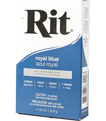 Rit Teinture Poudre Multi-Usages Bleu Marine 1-1/8 Oz – Teinture Tissu, Bois, Cuir Et Plus – Couleur Intense Et Durable