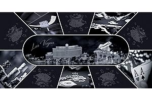 MON TAPIS DE JEUX Alfombra Poker Vegas Design, rectangular, 10 jugadores, 180 x 90 cm, fabricación francesa