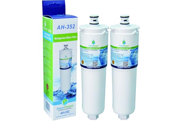 2X AH-352 kompatibel med CS-52 vattenfilter passar Bosch Neff Siemens kylskåpsfilter CS-452, CS-51, 640565, 5586605