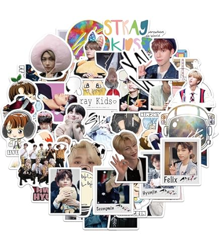 Autocollants Laser Stray Kids SKZOO - 50 Stickers Cartoonesques "Karma" | Pour Téléphone, Valise, Cahier, Décoration Stay
