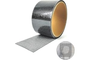 CHONGQILAO Parches de Reparación de Malla Autoadhesivos, 5cm x 5m Cinta para Reparar Mosquiteras Parches de Fibra de Vidrio Fuerte Reparación, Cinta Adhesiva para Reparar Mosquiteras Ventana Puerta Pantalla