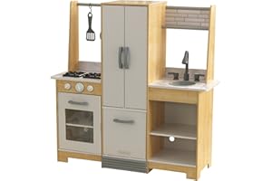 KidKraft Cuisine Enfant en Bois Modern-Day, Dinette Incluant Accessoires, Ustensiles, Jeu d'imitation, Jouet Enfant dès 3 Ans, 53423