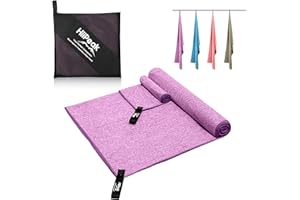 HiiPeak Toallas Microfibra Gimnasio Grandes, Toalla Gimnasio Compactas y de Alta Absorción | Toalla Gym Hombre, Mujer | Ideal para Gimnasio, Viajes y Piscina | Mantenimiento Fácil