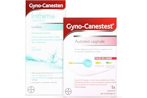 Gyno-Canesten Bundle: Inthima Cosmetic Lenitivo 200 ml + Gyno-Canestest Tampone Vaginale – Detergente Intimo Lenitivo + Autotest Candida/Vaginosi Batterica, Donna