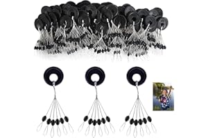 KOAHDE Angeln Silikonstopper,Angeln Bobber Stopper,Angeln Posen Stopper,6 in 1 Gummi Angeln Bobber Stopper,Gummi Angeln Bobber Stopper,Angeln Perlen Stopper,rutschfest Gummiperlen Posen Angeln Angelschnur