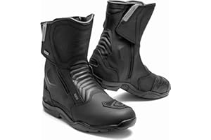 OZONE MOTO Rapid Botas de Moto Rapid Hombre y Mujer | Cuero PU | Membrana Hipora | Dos Cremalleras Largas | Punteras, Talones y Tobillos Reforzados | Costuras Dobles y Triples | Tallas hasta 48