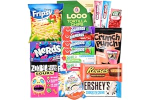 HEARTGLOBAL Amerikanische Süßigkeiten Box – 10-teiliger Mix aus Amerika & der ganzen Welt | Originale Trendprodukte | Geschenkidee für Geburtstage, Weihnachten & Snack-Fans