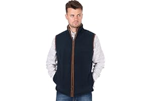 Hazy Blue Bentley Mens Fleece Bodywarmer Gilet - Sleeveless Lightweight Casual Smart Waistcoat Vest Jacket - Full Zip XS-4XL