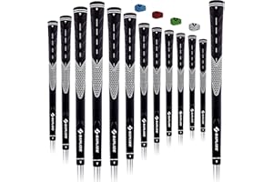 SAPLIZE CC01 Rubber Golf Grips, 13 Grips, 4 Colors Available, Standard/Midsize/Oversize Anti-Slip Rubber Golf Club Grips