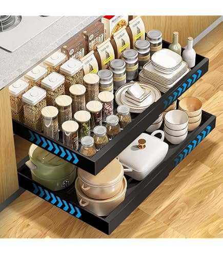 Organisateur De Tiroir Extensible En Métal – Largeur Réglable 32,5 à 50 Cm – Pour Cuisine, Salle De Bain, Dressing – Gain De Place Maximal - 6