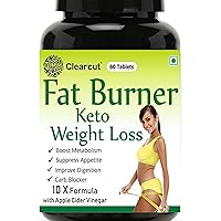 Clearcut Fat Burner, KETO Weight loss, Garcinia Combogia + Apple cidar vinegar + Green coffee + Green tea + L-carnitine + Guggule