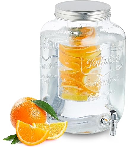 RUYI Drankdispenser met tapkraan en scheidingswand, 3,5 l