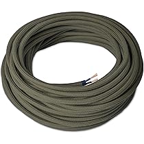 Cavo Elettrico Tessile Avorio Amarcords - 10m, Trecciato, 3x0.75mm Con Messa A Terra, Per Lampade Vintage - Foto 5