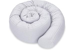 ‎TOTSY BABY Totsy Baby Seitenschläferkissen Bettschlange Body Pillow 300 cm Baumwolle Waffel- Kopfkissen lang Bettrolle Schlafkissen Nackenrolle Kissen Oeko-Tex Senfgelb