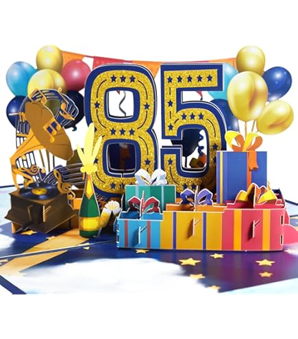 Favour Pop Up - 3D ronde wenskaart voor de 65e verjaardag met gouden omslag, ook ideaal voor een goed cadeau of geldcadeau. TG065 Favour Pop Up - 3D ronde wenskaart voor de 65e verjaardag met gouden omslag, ook ideaal voor een goed cadeau of geldcadeau. TG065
