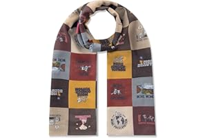 ‎CODELLO CODELLO 52S0080 PRINTED SCARF RECYCLED POLYESTER CHECKS PEANUTS 90X180CM