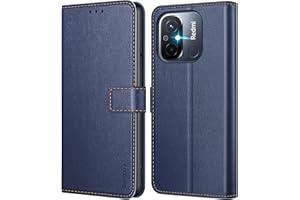 Ganbary Funda Compatible con Xiaomi Redmi 12C/ 11A, Funda Tapa Libro Movil Carcasa PU Cuero Funda para Redmi 12C/ 11A [Protección Completa] [Ranura Tarjeta][Función Soporte], Azul