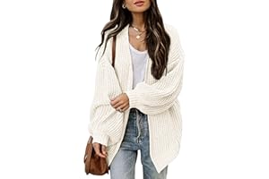 Jhsnjnr Strickjacke Damen Dicke Offene Front Strickmantel Oversize Pullover Herbst Langarm Grobstrick Warme Cardigan