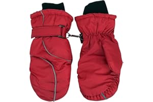 HKSICHENGKEJIUK Kids Ski Mittens Waterproof Snow Gloves Child Winter Thermal Snowboard Mittens Warm Fleece Lined Gloves for Outdoor Skiing Snowboarding Toddler Girls Boys Age 3-6 Years Old