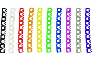 LogiLink NZ0001 Lot de 100 anneaux de codage pour câble patch 10 clips en différentes couleurs
